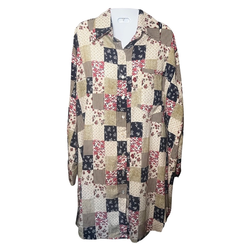NWT Be Faithful Shirt Dress Oversized Size Medium - Picture 4 of 7